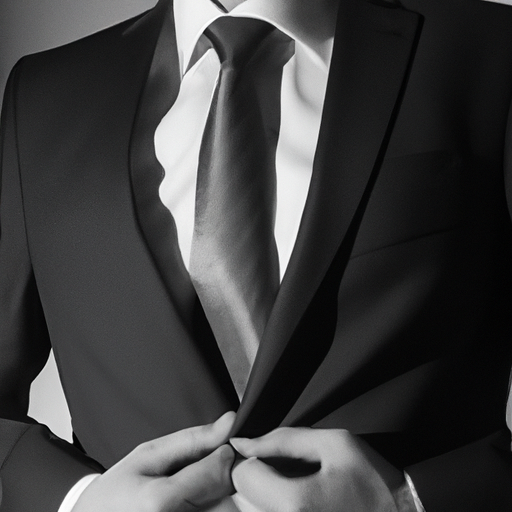 a man in a suit and tie black and white 512x512 60490114