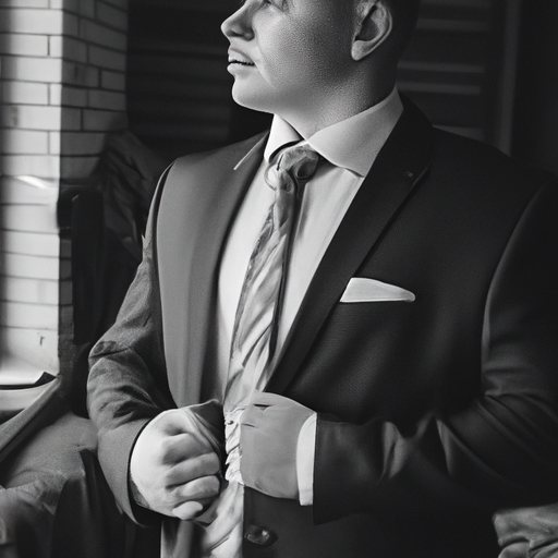 a man in a suit and tie black and white 512x512 91799182