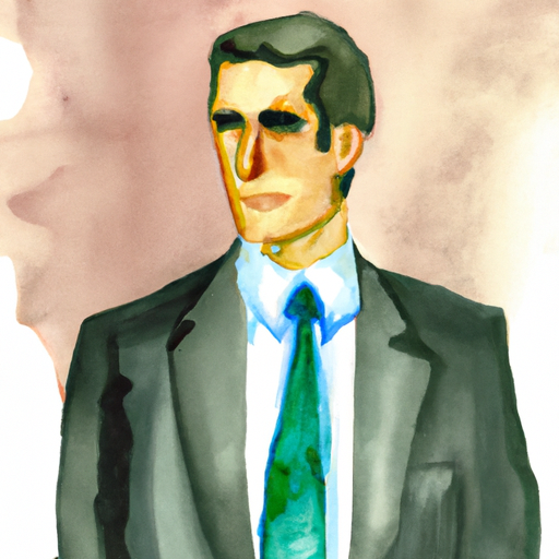 a man in a suit and tie watercolor 512x512 98255676