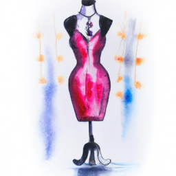 elegant attire on a mannequin watercolor 256x256 9178054