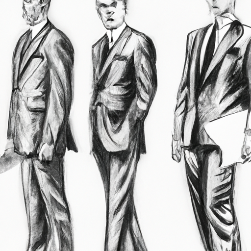 men in suits and ties pencil drawing 512x512 29372639