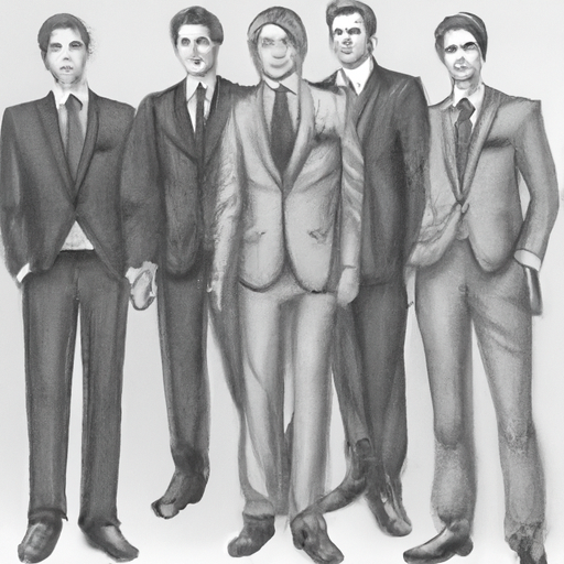 men in suits and ties pencil drawing 512x512 86863935