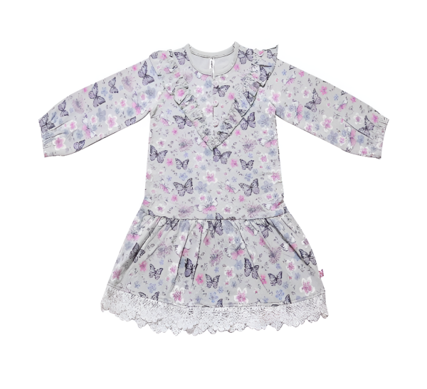 Super Adorable Girls 100% Viscose Aop Singlet Jersey Dress